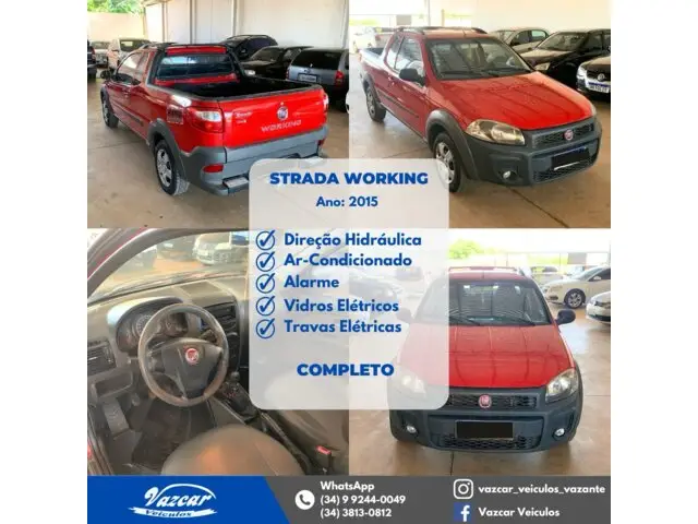 Carro Fiat Strada 2015 Working 1.4 (Flex) (Cabine Estendida)