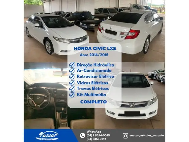 Carro Honda Civic 2015 LXS 1.8 i-VTEC (Flex)