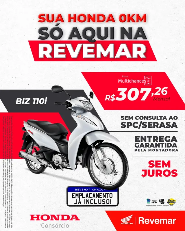Moto Honda Biz 110i 2024 CBS