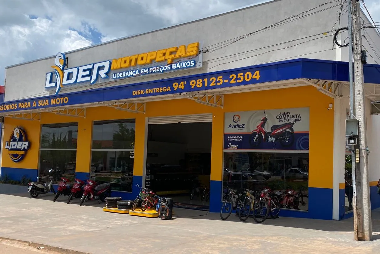 Fachada da loja Líder Moto Peças - São Félix do Xingu - PA