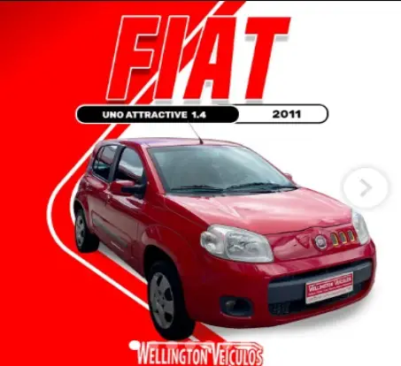Carro Fiat Uno 2011 Attractive 1.4 8V (Flex) 4p