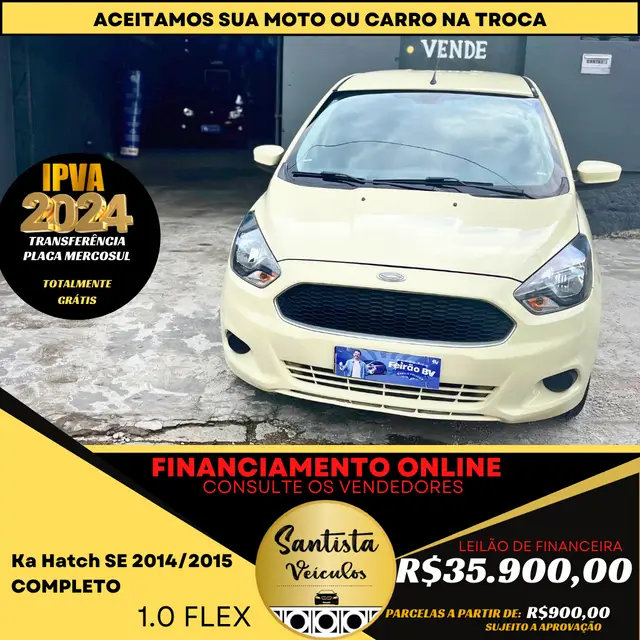 Carro Ford Ka 2015 SE Plus 1.0 (Flex)