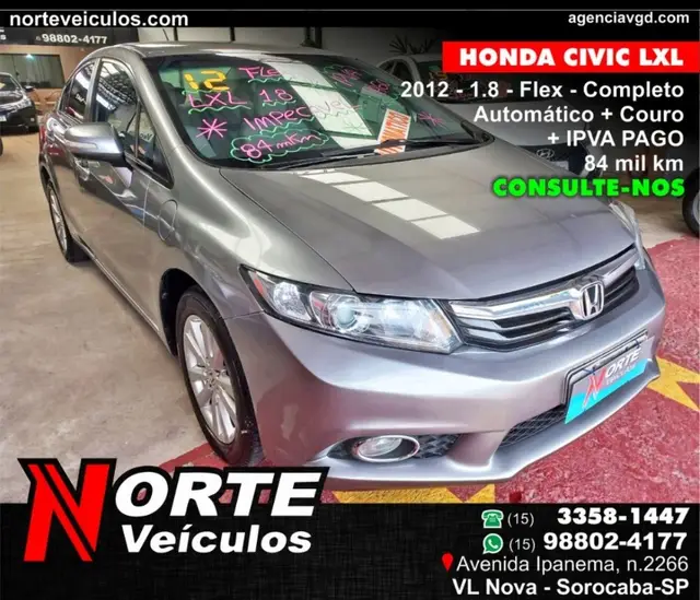 Carro Honda Civic 2012 New  LXL 1.8 16V i-VTEC (Aut) (Flex)