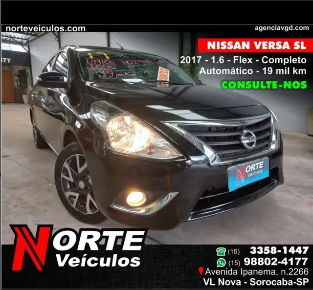 Carro Nissan Versa 2017 1.6 16V SL FlexStart (Flex)