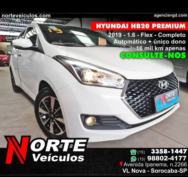 Carro Hyundai HB20 2019 1.6 Premium (Aut) (Flex)