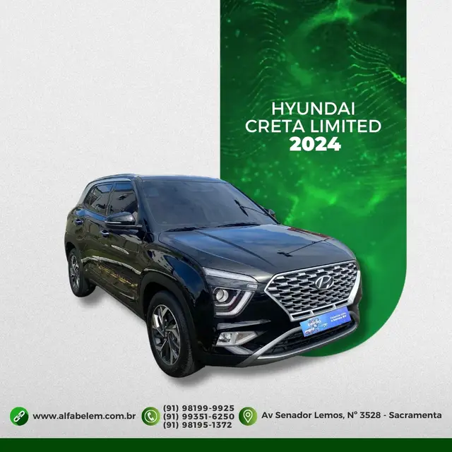 Carro Hyundai Creta 2024 Limited 1.0 Turbo (Aut) (Flex)