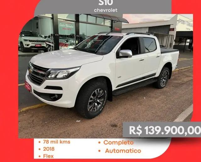 Carro Chevrolet S10 Cabine Dupla 2018 S10 2.5 ECOTEC SIDI LTZ 4x2 (Cabine Dupla) (Aut)