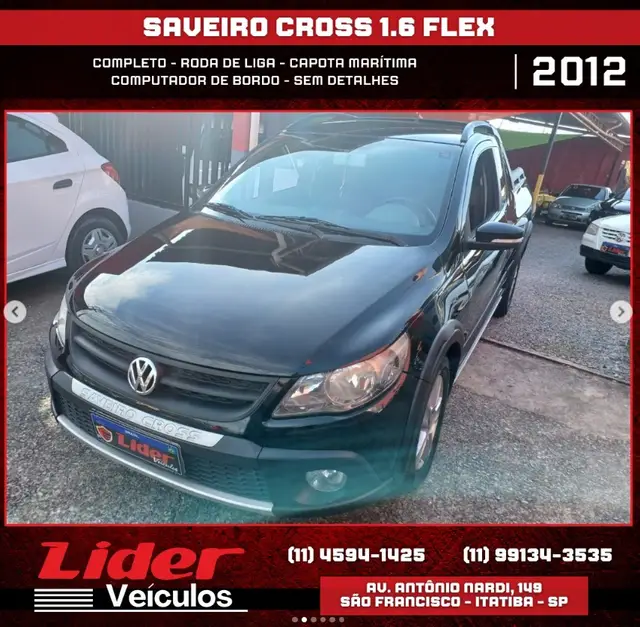 Carro Volkswagen Saveiro 2012 Cross 1.6 (Flex) (cab. estendida)