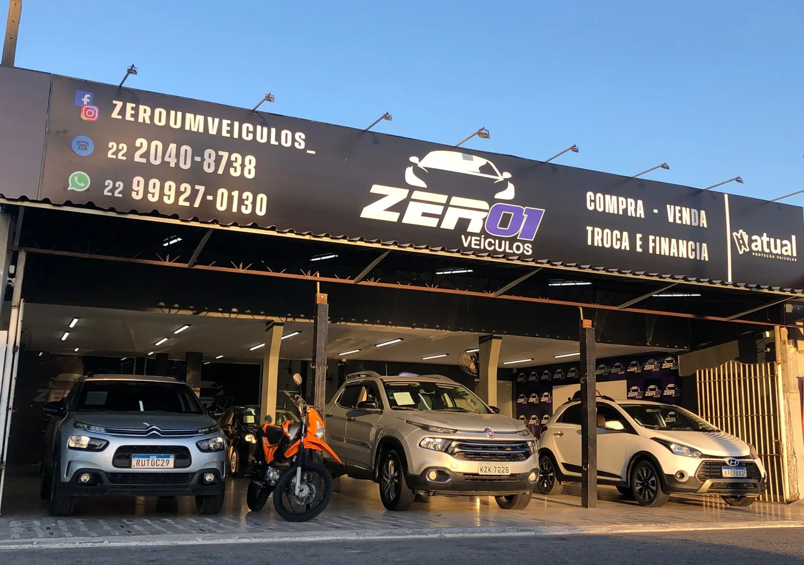 Fachada da loja Zero1 Veículos - Cabo Frio - RJ