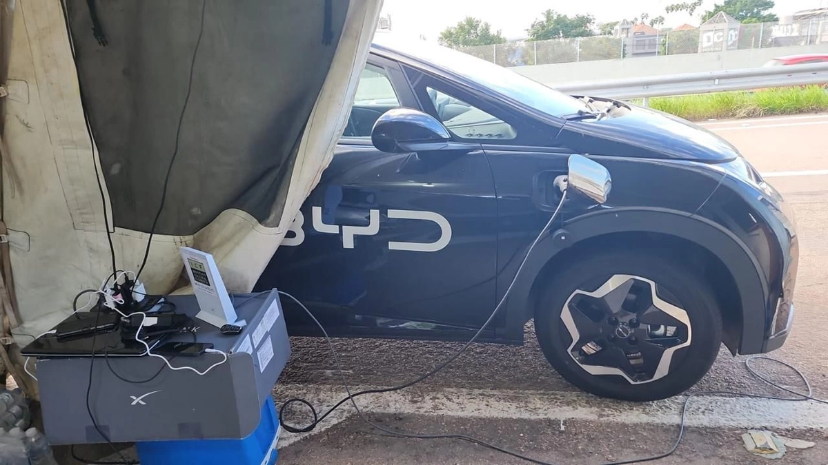 Unidades do BYD Dolphin estão fornecendo energia para a Brigada Militar e Corpo de Bombeiros 