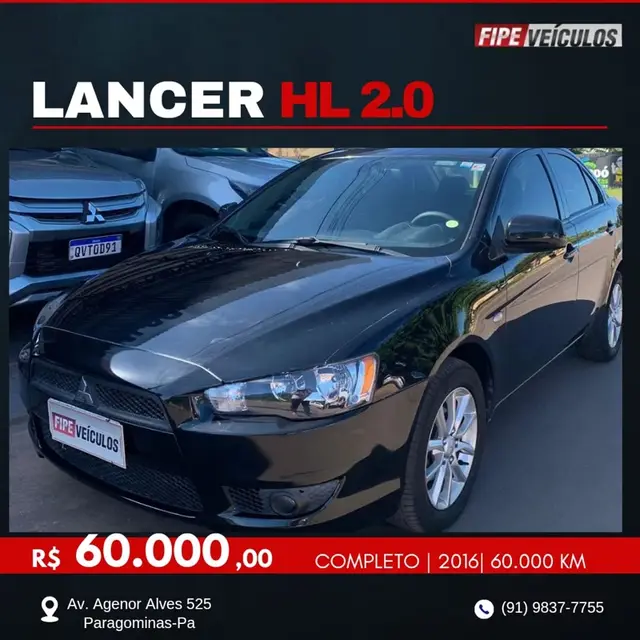 Carro Mitsubishi Lancer 2016 2.0 16V 160cv Aut.