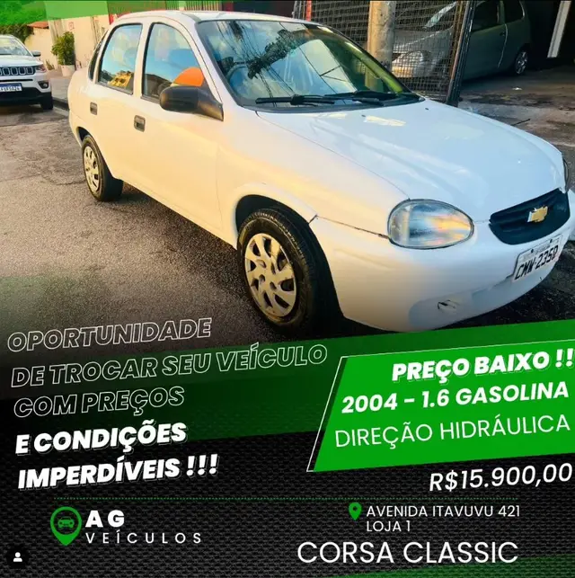 Carro Chevrolet Classic 2004 Corsa Sedan  1.6