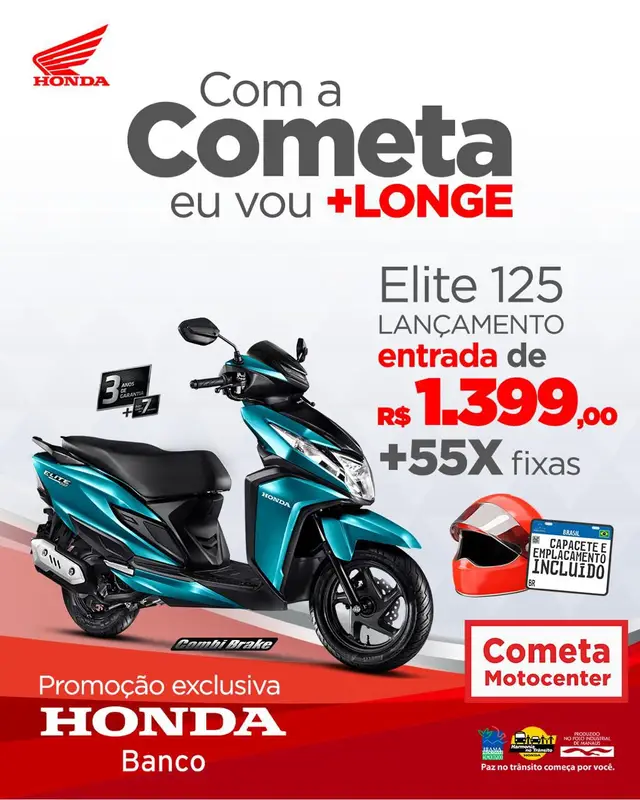 Moto Honda Elite 125 2025 CBS