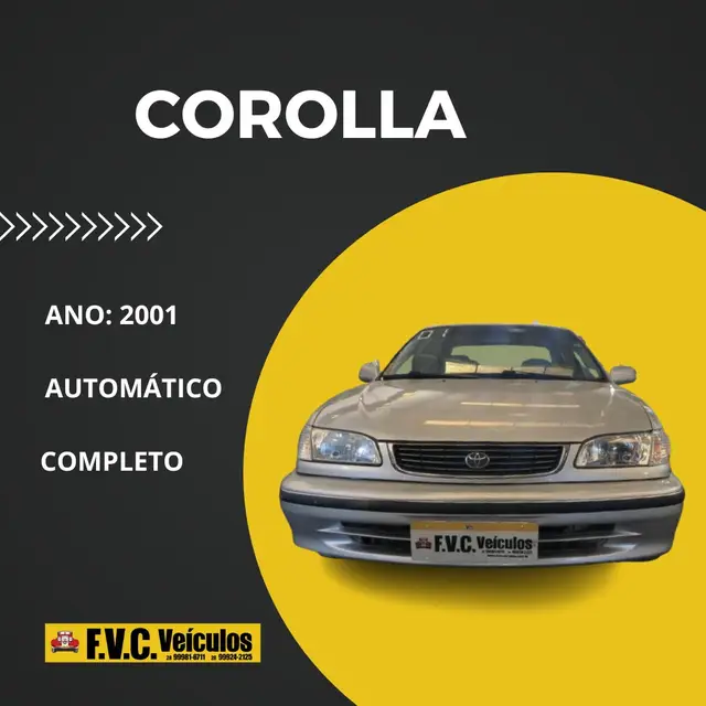 Carro Toyota Corolla 2001 Sedan XEi 1.8 16V (aut)
