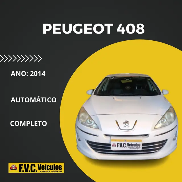 Carro Peugeot 408 2014 Allure 2.0 16V (Aut)(Flex)