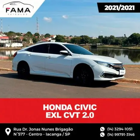 Carro Honda Civic 2021 EXL 2.0 i-VTEC CVT