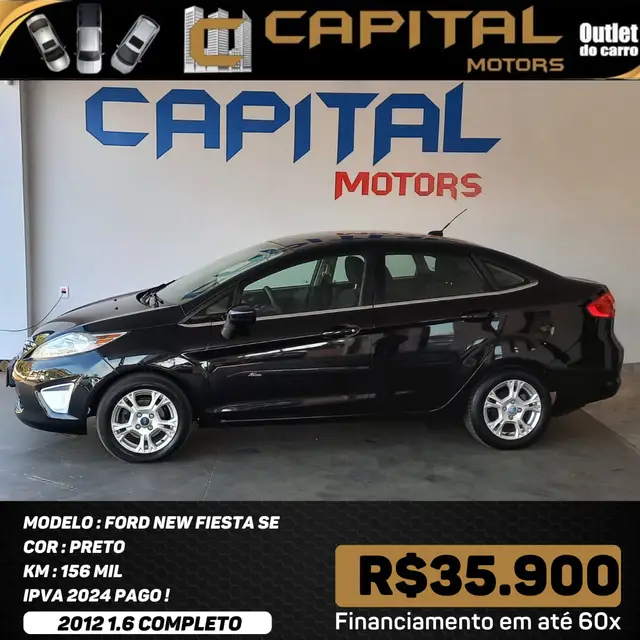 Carro Ford Fiesta Sedan 2012 1.6 (Flex)