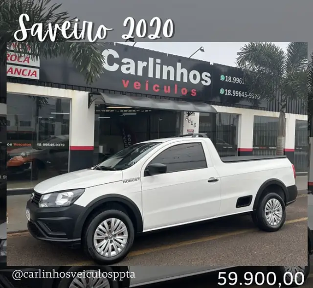 Carro Volkswagen Saveiro 2020 Robust 1.6 MSI CS (Flex)
