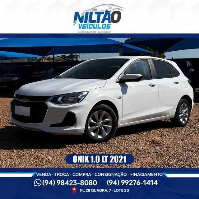 Carro Chevrolet Onix 2021 LT 1.0 Turbo (Flex) (Aut)