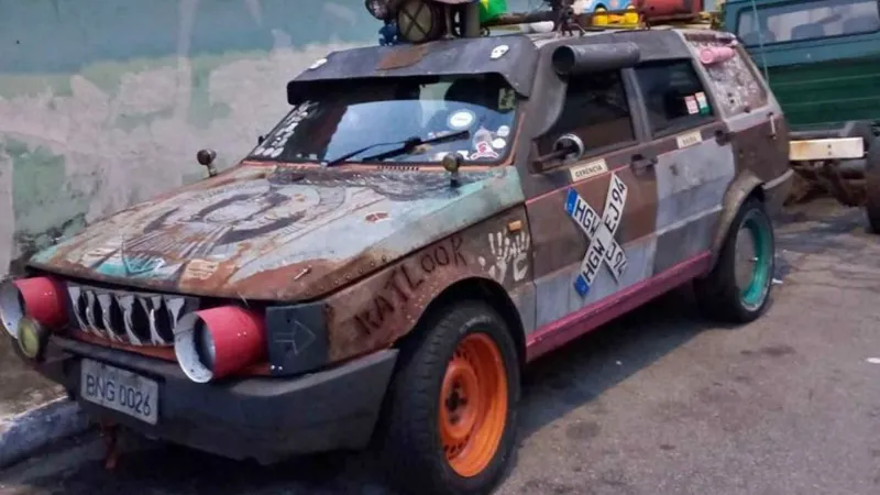 Esta Fiat Elba que parece ter saído do filme Madmax está à venda