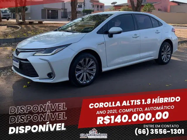 Carro Toyota Corolla 2021 1.8 VVT-I HYBRID FLEX ALTIS CVT