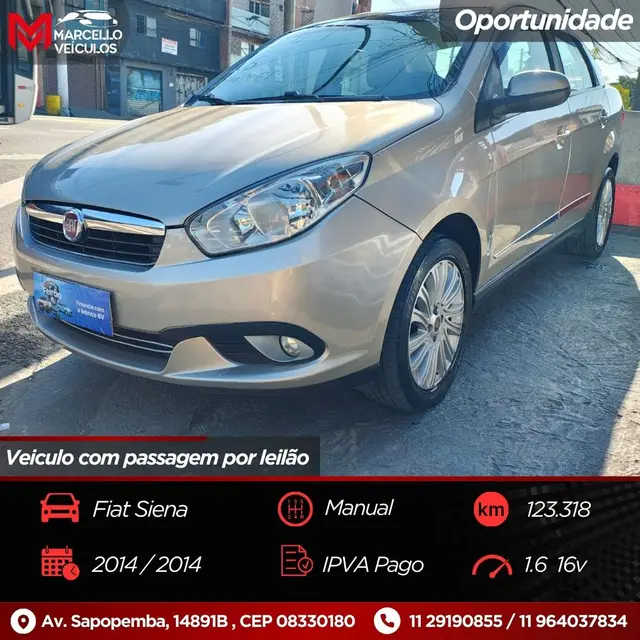 Carro Fiat Grand Siena 2014 Essence 1.6 16V (Flex)