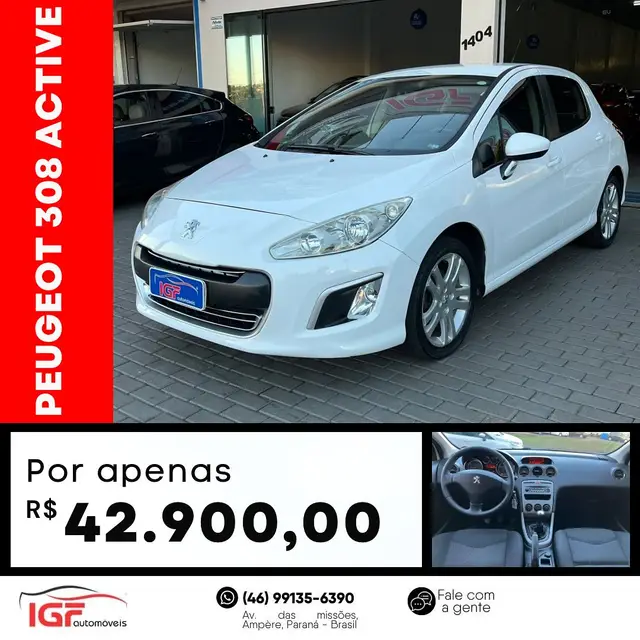 Carro Peugeot 308 2014 Active 1.6 16v (Flex)