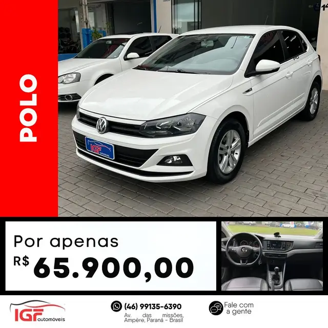 Carro Volkswagen Polo 2019 1.0 200 TSI Sense (Aut) (Flex) (PCD)