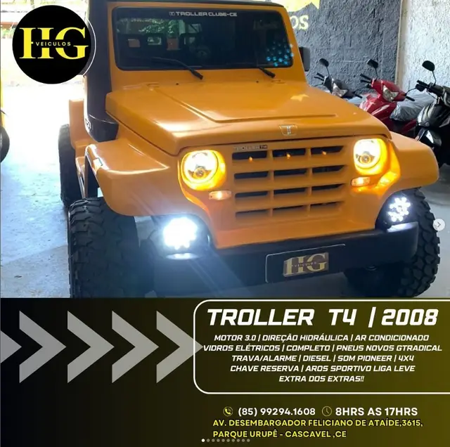 Carro Troller T4 2008 4x4 3.0 (teto lona)