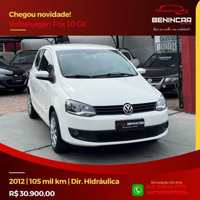Carro Volkswagen Fox 2012 1.0 8V (Flex) 2p