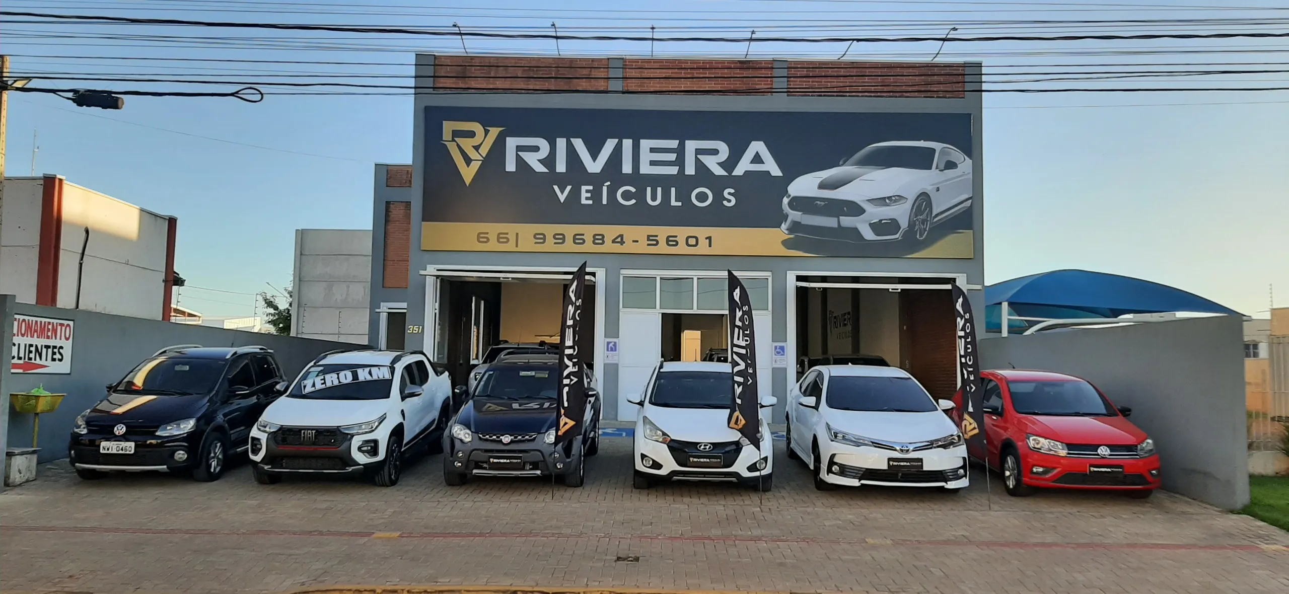 Fachada da loja Veículos à venda em RIVIERA VEICULOS LTDA - Sorriso - MT | Mobiauto