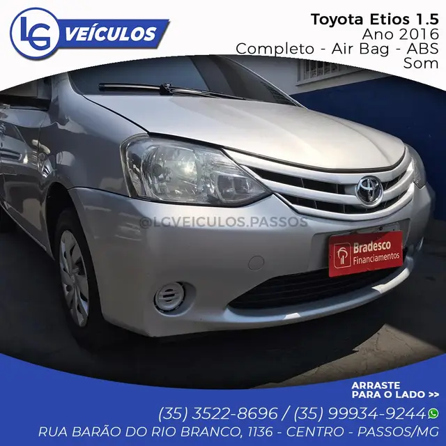 Carro Toyota Etios Sedan 2016 XS 1.5 (Flex)