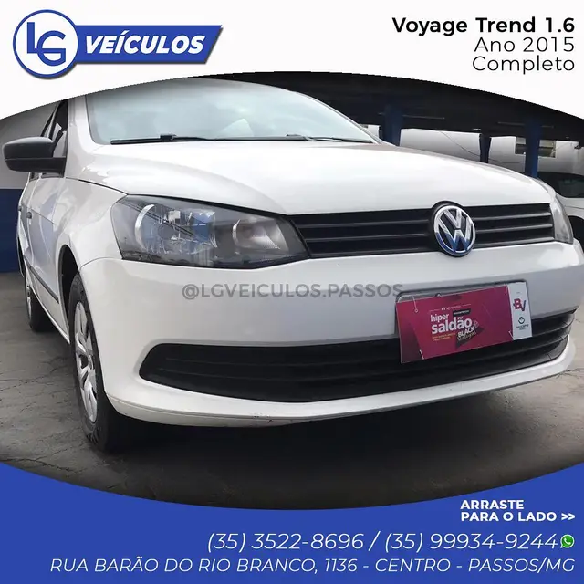 Carro Volkswagen Voyage 2015 1.6 Trendline (Flex)