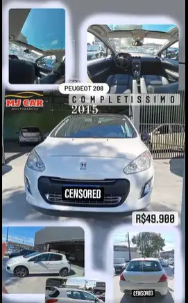 Carro Peugeot 208 2015 Active 1.5 8V (Flex)