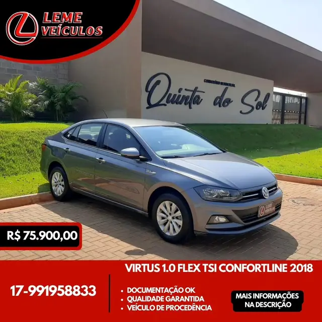 Carro Volkswagen Virtus 2018 1.0 200 TSI Comfortline (Flex) (Aut)