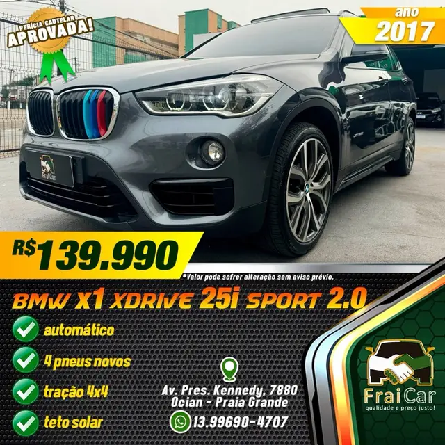 Carro BMW X1 2017 2.0 xDrive25i Sport ActiveFlex