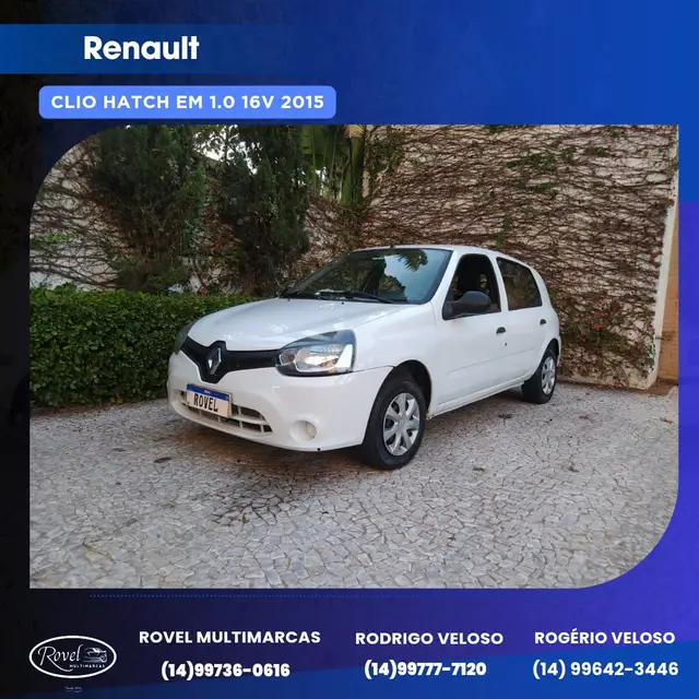Carro Renault Clio 2015 Hatch. RN 1.0 16V