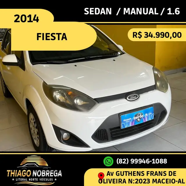 Carro Ford Fiesta Sedan 2014 SE 1.6 Rocam (Flex)