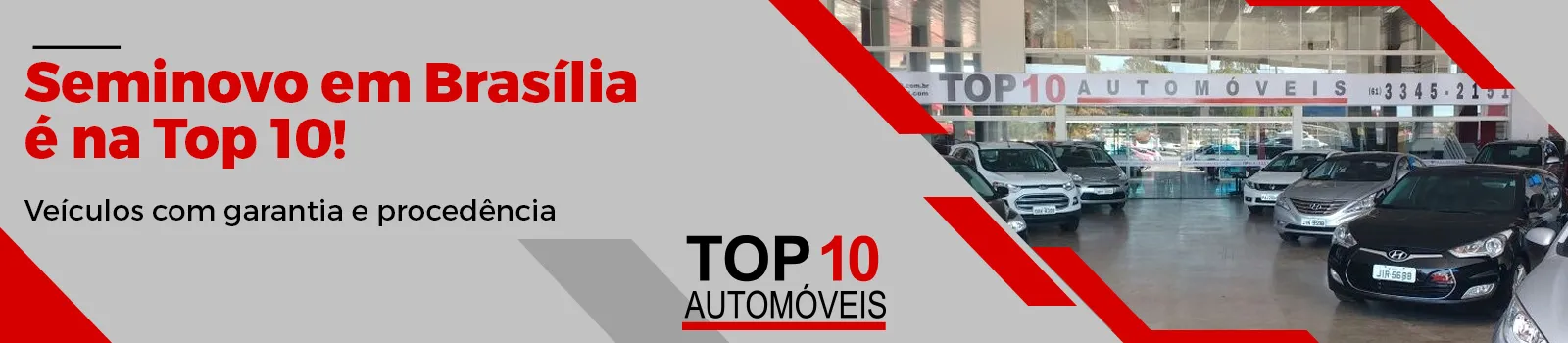 Fachada da loja TOP 10 AUTOMOVEIS - Brasília - DF