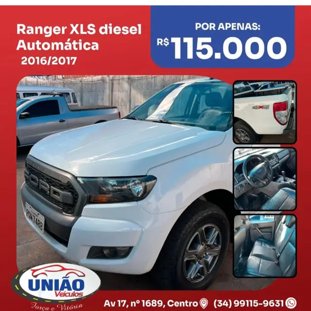 Carro Ford Ranger Cabine Dupla 2017 Ranger 2.2 TD XLS CD 4x4 (Aut)