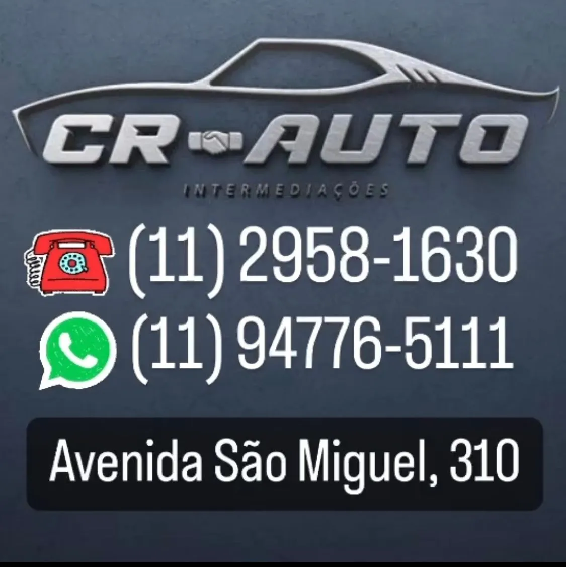 Fachada da loja CR AUTO VEÍCULOS - São Paulo - SP
