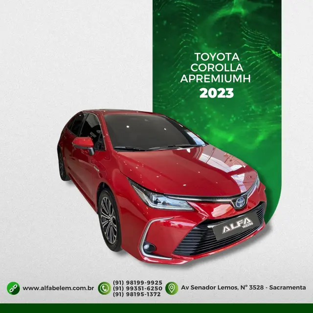 Carro Toyota Corolla 2023 Altis Hybrid Premium 1.8 Flex