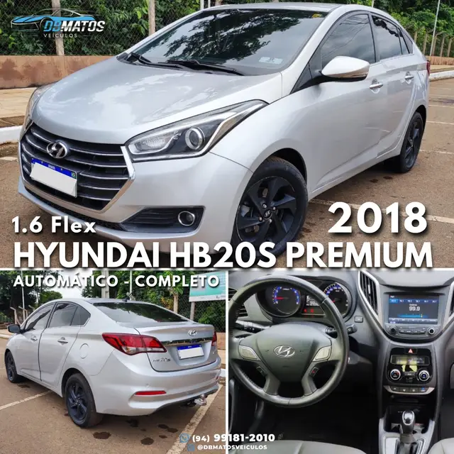 Carro Hyundai HB20S 2018 1.6 Premium (Aut) (Flex)