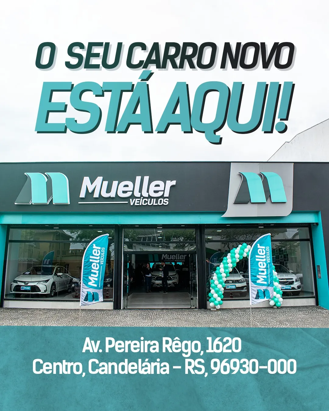 Fachada da loja Veículos à venda em MUELLER VEÍCULOS - Candelária - RS | Mobiauto