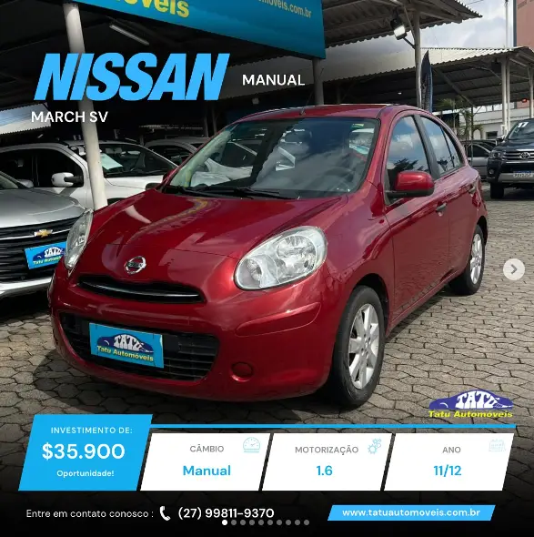 Carro Nissan March 2012 1.6 16V SV (Flex)