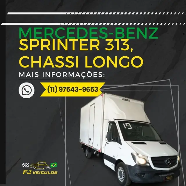 Carro Mercedes-Benz Sprinter 2019 Furgão 313 CDI Street o 14m