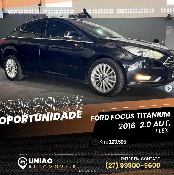 Carro Ford Focus Sedan 2016 Titanium Plus 2.0 PowerShift (Aut)