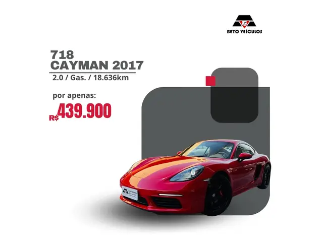 Carro Porsche 718 Boxster 2017 Boxster 2.0