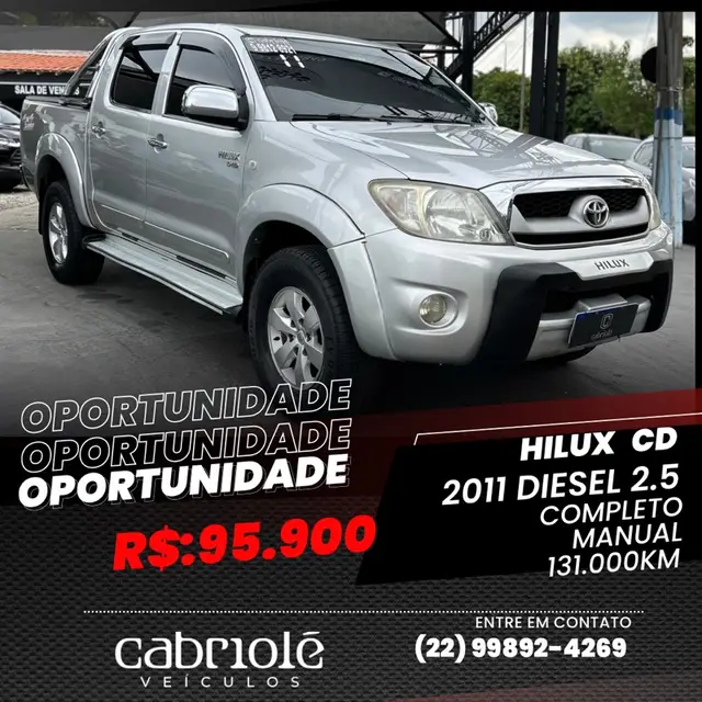 Carro Toyota Hilux Cabine Dupla 2011 Hilux STD 4x4 2.5 (cab. dupla)