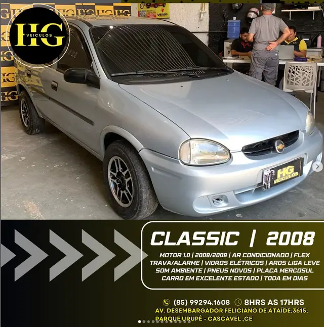 Carro Chevrolet Classic 2008 Corsa Sedan  Life 1.0 VHC (Flex)